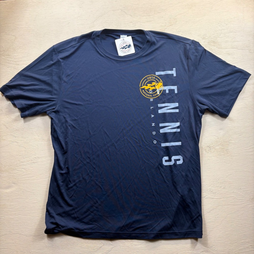 Sport-Tek USTA National Campus Orlando Tennis Shirt Mens XL Blue Athletic